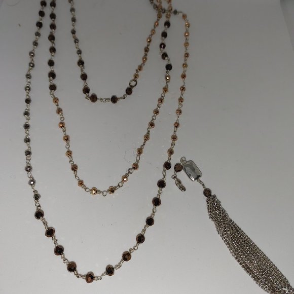 2/$40 *when bundled* Stella & Dot Adjustable necklace with Detachable Tassle - Picture 1 of 1